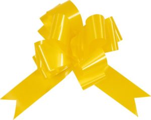Nœuds de décoration automatiques pour mariage/évènement. Couleur : jaune vif.