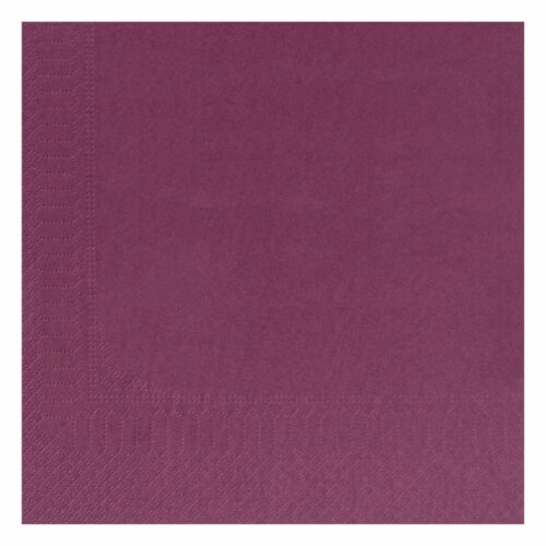 Paquet de 100 serviette en ouate 2 plis, couleur aubergine
