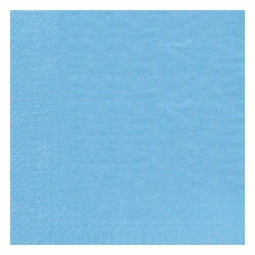 Paquet de 100 serviette en ouate 2 plis, couleur bleu azur