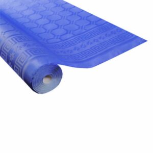 Nappe en papier damassé en 25m couleur bleu marine