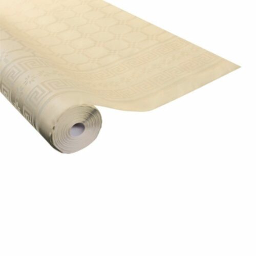 Nappe en papier damassé en 25m couleur ivoire