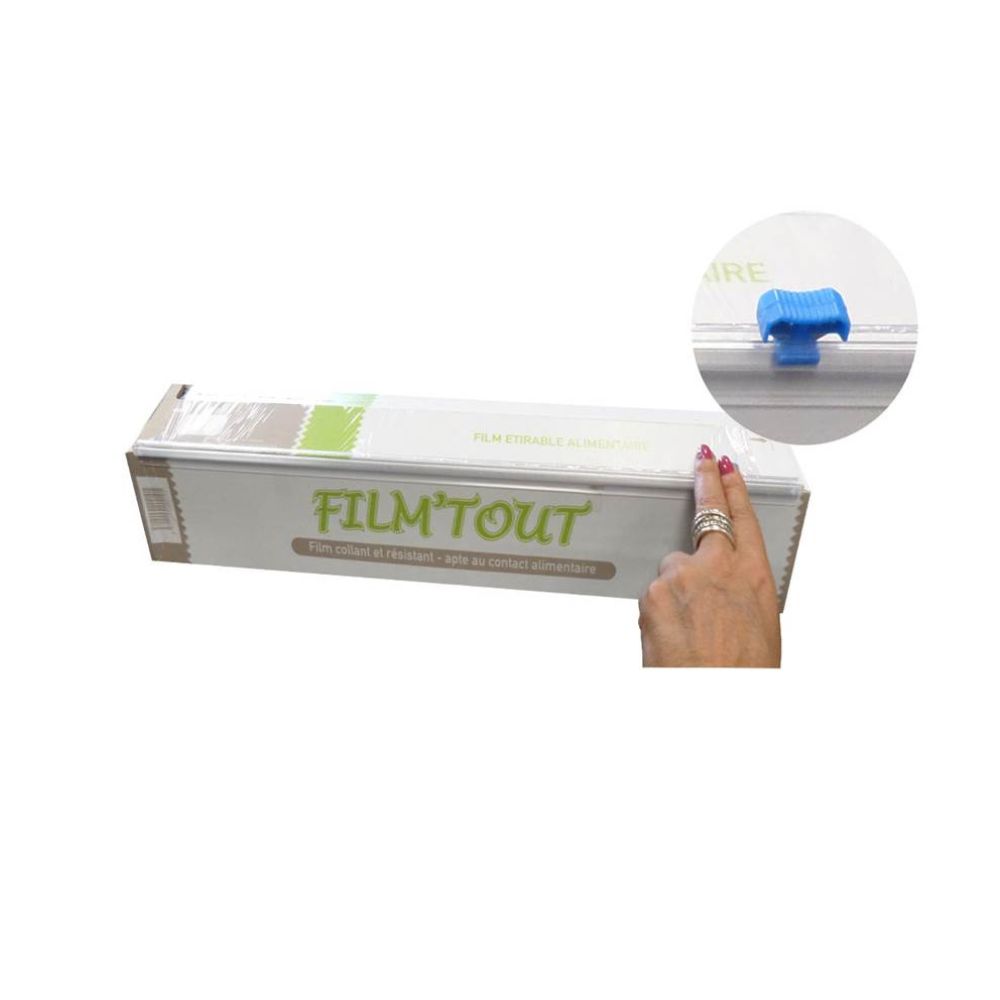 Film étirable alimentaire 45 cm x 300 m en boîte distributrice - RETIF