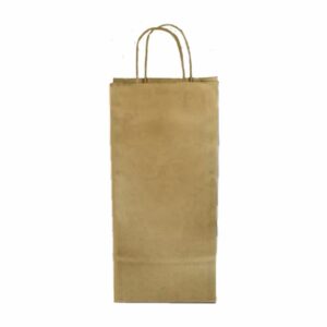 Emballage bouteille en kraft couleur brun. Sac pour transporter 1 bouteille