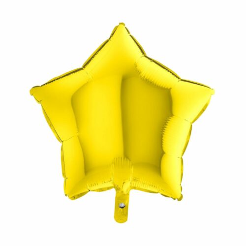 Ballon aluminium étoile couleur jaune