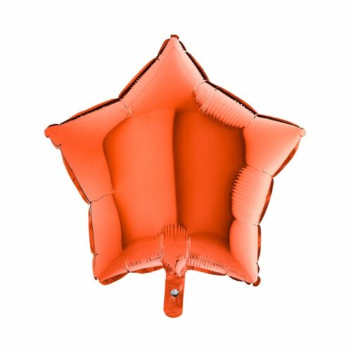 Ballon aluminium étoile couleur orange