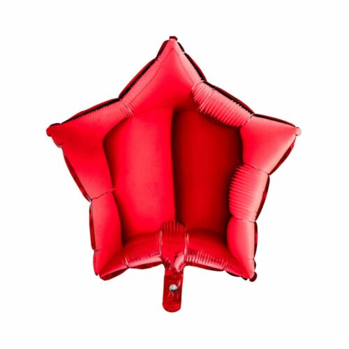 Ballon aluminium étoile couleur rouge