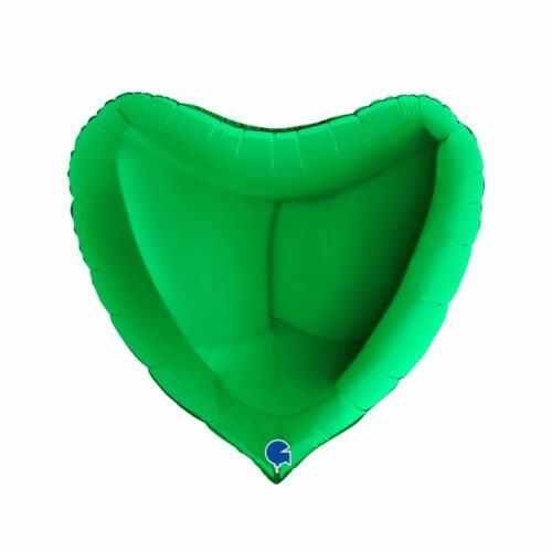 Ballon cœur vert matte