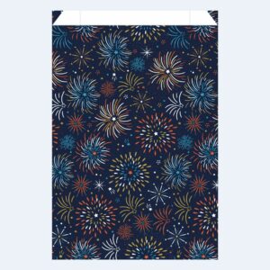 Sachet cadeau imprimé Firework - 7x12 cm