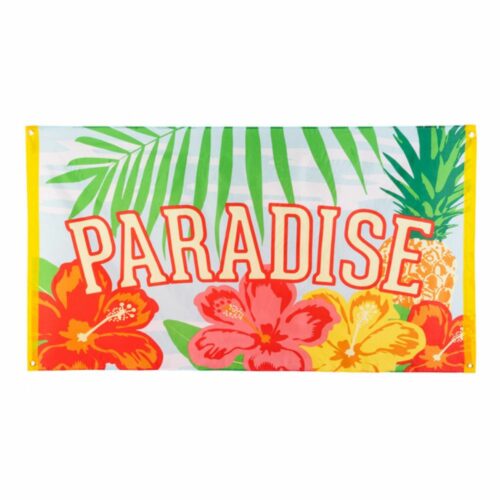 Bannière en tissu décorée Paradise fleurs