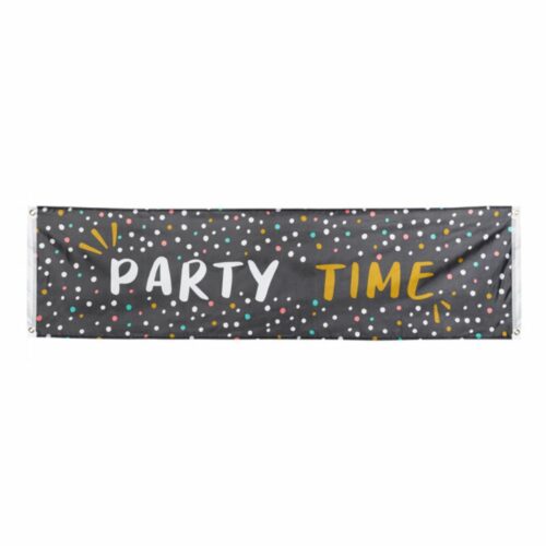Bannière en tissu décorée Party Time