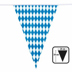 Guirlande Triangle Bavière bleu et blanc - Fanion Bavière