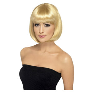Perruque Blonde - Perruque coupe au carré avec frange.