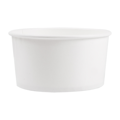 Pot en carton de couleur blanc pour vente à emporter contenance de 1000ML