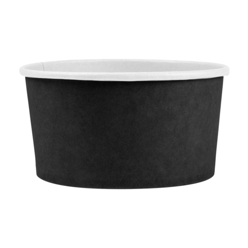 Pot en carton de couleur noir pour vente à emporter contenance de 1000ML