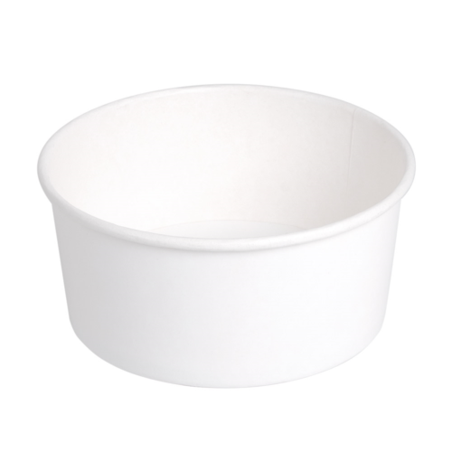 Pot en carton de couleur blanc pour vente à emporter contenance de 750ML