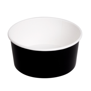 Pot en carton de couleur noir pour vente à emporter contenance de 750ML