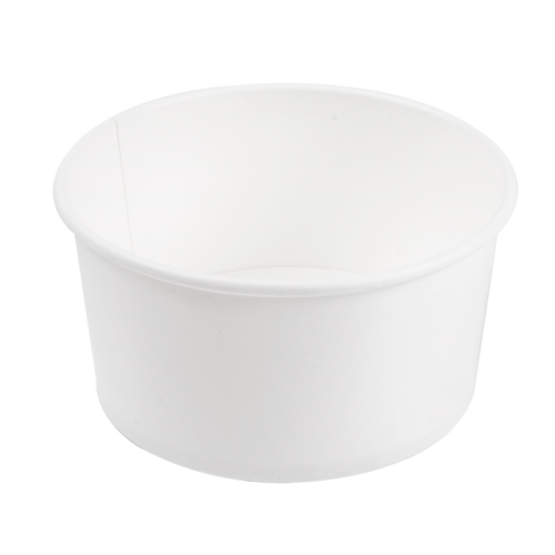Pot en carton de couleur blanc pour vente à emporter contenance de 1000ML